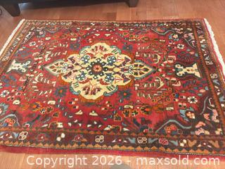 MaxSold Auction: Hand-Knotted Persian Area Rug, 3.5 x 5 ft, Red Multi-Color - Mckinney (Texas, USA) PARTNER MANAGED Downsizing Online Auction -  Pelican Hills Drive