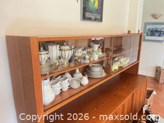 MaxSold Auction: Mid-Century Teak China Cabinet Hutch with Sliding Glass Doors - Mckinney (Texas, USA) PARTNER MANAGED Downsizing Online Auction -  Pelican Hills Drive