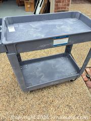 MaxSold Auction: Storehouse Gray Plastic 2-Tier Utility/Service Cart with Swivel Casters - Mckinney (Texas, USA) PARTNER MANAGED Downsizing Online Auction -  Pelican Hills Drive