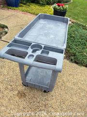 MaxSold Auction: Storehouse Gray Plastic 2-Tier Utility/Service Cart with Swivel Casters - Mckinney (Texas, USA) PARTNER MANAGED Downsizing Online Auction -  Pelican Hills Drive