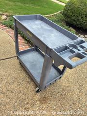 MaxSold Auction: Storehouse Gray Plastic 2-Tier Utility/Service Cart with Swivel Casters - Mckinney (Texas, USA) PARTNER MANAGED Downsizing Online Auction -  Pelican Hills Drive