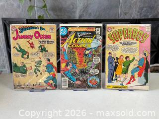 MaxSold Auction: Lot of 3 DC Single-Issue Comics: Jimmy Olsen, Action, Superboy - Hayward (California, USA) SELLER MANAGED Reseller Online Auction - Oakhill Way