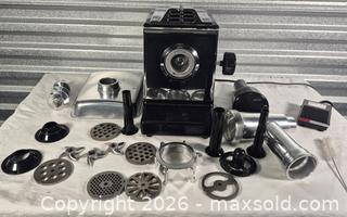 MaxSold Auction: STX International Electric Meat Grinder with Accessories - Cypress (Texas, USA) PARTNER MANAGED Downsizing Online Auction - Woodworth Drive