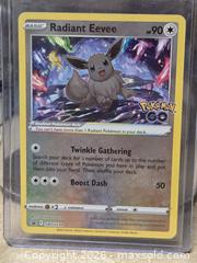 MaxSold Auction: Pokemon Radiant Eevee Pokemon Go Promo Card Mint/Pack Fresh SWSH230 - Toronto (Ontario, Canada) PARTNER MANAGED Downsizing Online Auction - Mcadam Avenue