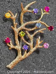 MaxSold Auction:  14k Gold Semi Precious stone Brooch - Vancouver (British Columbia, Canada) PARTNER MANAGED Estate Sale Online Auction - East Hastings Street