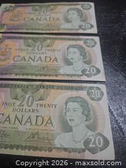 MaxSold Auction: 3 x $20 Canadian Dollar Bank Notes  - Vancouver (British Columbia, Canada) PARTNER MANAGED Estate Sale Online Auction - East Hastings Street