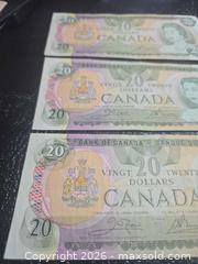 MaxSold Auction: 3 x $20 Canadian Dollar Bank Notes  - Vancouver (British Columbia, Canada) PARTNER MANAGED Estate Sale Online Auction - East Hastings Street