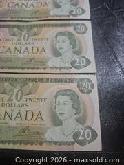 MaxSold Auction: 3x $20 Canadian Dollar Bank Notes  - Vancouver (British Columbia, Canada) PARTNER MANAGED Estate Sale Online Auction - East Hastings Street