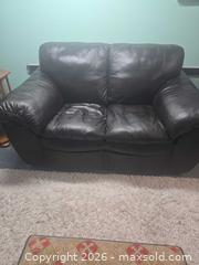 MaxSold Auction: Contemporary Dark Brown Genuine Leather Loveseat, 2-Seater - Vancouver (British Columbia, Canada) PARTNER MANAGED Estate Sale Online Auction - East Hastings Street