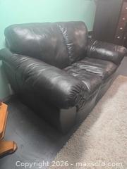 MaxSold Auction: Contemporary Dark Brown Genuine Leather Loveseat, 2-Seater - Vancouver (British Columbia, Canada) PARTNER MANAGED Estate Sale Online Auction - East Hastings Street