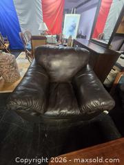 MaxSold Auction: Dark Brown Leather Loveseat and Armchair Set, Contemporary - Vancouver (British Columbia, Canada) PARTNER MANAGED Estate Sale Online Auction - East Hastings Street