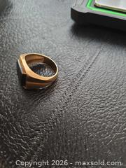 MaxSold Auction: Men's Gold-Plated Signet Ring with Black Onyx, Size 11 - Vancouver (British Columbia, Canada) PARTNER MANAGED Estate Sale Online Auction - East Hastings Street