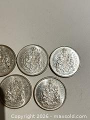 MaxSold Auction: Canada 50 Cent Silver Coins (1961–1965) Lot of 5 - Ancaster (Ontario, Canada) SELLER MANAGED Downsizing Online Auction -  Galley Road