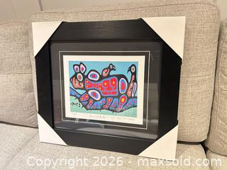 MaxSold Auction: Christian Morrisseau Framed Limited Edition Print (4/99) “ bear and birds”  - Ancaster (Ontario, Canada) SELLER MANAGED Downsizing Online Auction -  Galley Road