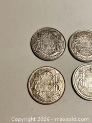 MaxSold Auction: Four Canadian 50 Cent Coins 1950–1956 Silver (pre-1967) - Ancaster (Ontario, Canada) SELLER MANAGED Downsizing Online Auction -  Galley Road