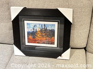 MaxSold Auction: Framed Limited Edition 'Tamaracks Fall' lithograph by Tom Thomson  - Ancaster (Ontario, Canada) SELLER MANAGED Downsizing Online Auction -  Galley Road
