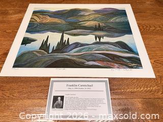 MaxSold Auction: Franklin Carmichael Mirror Lake Limited Edition lithograph 244/777 - Ancaster (Ontario, Canada) SELLER MANAGED Downsizing Online Auction -  Galley Road