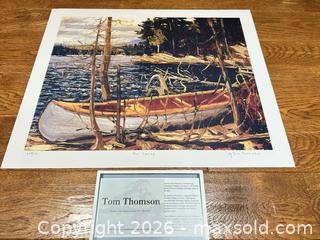 MaxSold Auction: Tom Thomson Limited Edition Canoe Landscape Art lithograph  - Ancaster (Ontario, Canada) SELLER MANAGED Downsizing Online Auction -  Galley Road