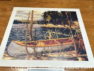 MaxSold Auction: Tom Thomson Limited Edition Canoe Landscape Art lithograph  - Ancaster (Ontario, Canada) SELLER MANAGED Downsizing Online Auction -  Galley Road
