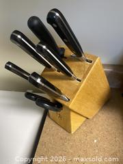 MaxSold Auction: 7 Piece J.A. Henckels / Henckels International Knife Set with Block Made in Spain - Midland (Ontario, Canada) PARTNER MANAGED Moving Online Auction - Mundys Bay Road