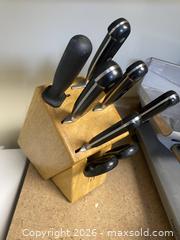 MaxSold Auction: 7 Piece J.A. Henckels / Henckels International Knife Set with Block Made in Spain - Midland (Ontario, Canada) PARTNER MANAGED Moving Online Auction - Mundys Bay Road