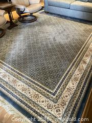 MaxSold Auction: Large Wool Rug with Dark Green Accent - Midland (Ontario, Canada) PARTNER MANAGED Moving Online Auction - Mundys Bay Road