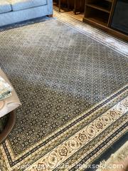 MaxSold Auction: Large Wool Rug with Dark Green Accent - Midland (Ontario, Canada) PARTNER MANAGED Moving Online Auction - Mundys Bay Road