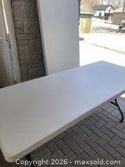 MaxSold Auction: Pair of 6 ft White Plastic Folding Rectangular Tables - Midland (Ontario, Canada) PARTNER MANAGED Moving Online Auction - Mundys Bay Road