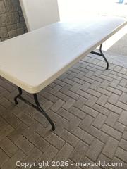 MaxSold Auction: Pair of 6 ft White Plastic Folding Rectangular Tables - Midland (Ontario, Canada) PARTNER MANAGED Moving Online Auction - Mundys Bay Road