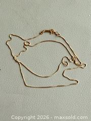MaxSold Auction: 14K Yellow Gold Chain - Marked  - Toronto (Ontario, Canada) PARTNER MANAGED Reseller Online Auction - Queen Street West.