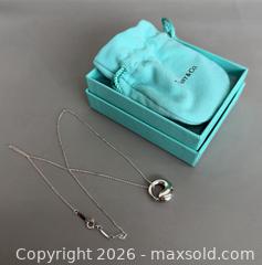MaxSold Auction: 925 Silver Tiffany & Co. Elsa Peretti Eternal Circle Necklace in Original Packaging - Marked  - Toronto (Ontario, Canada) PARTNER MANAGED Reseller Online Auction - Queen Street West.