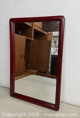 MaxSold Auction: Vintage Asian Rosewood / Mahogany Wall Hanging Display Cabinet & Framed Mirror  - Toronto (Ontario, Canada) PARTNER MANAGED Reseller Online Auction - Queen Street West.