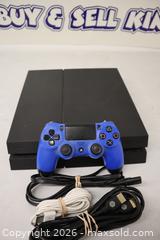 MaxSold Auction: Sony PS4 500GB Console with Blue DualShock & Cables - Toronto (Ontario, Canada) SELLER MANAGED Downsizing Online Auction - Danforth Avenue