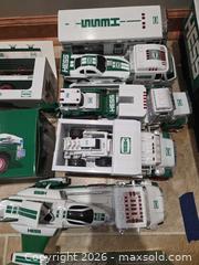 MaxSold Auction: Hess Toy Truck & Vehicle Lot with Helicopter/Plane, Green/White - Sykesville (Maryland, USA) SELLER MANAGED Moving Online Auction - Streaker Road