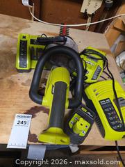 MaxSold Auction: Ryobi Hedge Trimmer + Ryobi ONE+ 18V Battery & 24V Charger - Sykesville (Maryland, USA) SELLER MANAGED Moving Online Auction - Streaker Road