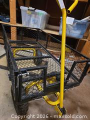 MaxSold Auction: Vevor Garden Wagon / Utility Cart, Mesh Steel, Pneumatic Tires - Sykesville (Maryland, USA) SELLER MANAGED Moving Online Auction - Streaker Road