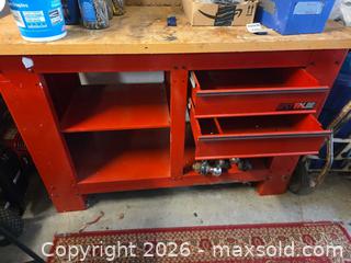 MaxSold Auction: Waterloo Steel Workbench with Wood Top & Pegboard - Sykesville (Maryland, USA) SELLER MANAGED Moving Online Auction - Streaker Road