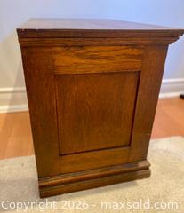 MaxSold Auction: Antique Early 1900s Solid Wood Filing Cabinet – Toronto Office File Co. - Caledon (Ontario, Canada) SELLER MANAGED Downsizing Online Auction - Westchester Boulevard