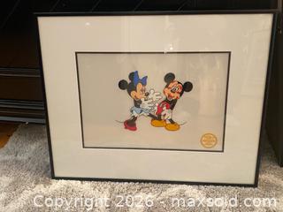 MaxSold Auction: Disney "Minnie Loves Mickey" Limited Edition Serigraph Cel 1980's ~ Framed - Caledon (Ontario, Canada) SELLER MANAGED Downsizing Online Auction - Westchester Boulevard