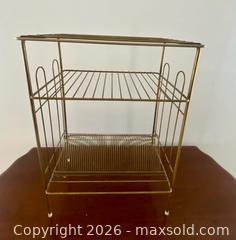 MaxSold Auction: Mid-Century Modern Wire Record Holder / Album Rack Stand - Caledon (Ontario, Canada) SELLER MANAGED Downsizing Online Auction - Westchester Boulevard