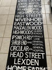MaxSold Auction: Original UK Bus Destination Blind Roll – Colchester & Essex Routes - Caledon (Ontario, Canada) SELLER MANAGED Downsizing Online Auction - Westchester Boulevard