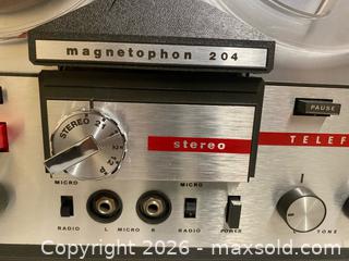 MaxSold Auction: Vintage Telefunken Magnetophon 204 Reel-to-Reel Tape Recorder – Powers On - Caledon (Ontario, Canada) SELLER MANAGED Downsizing Online Auction - Westchester Boulevard