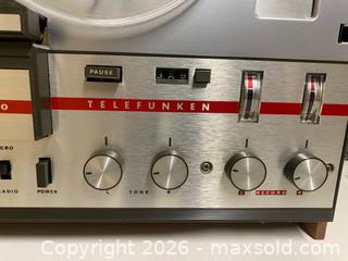 MaxSold Auction: Vintage Telefunken Magnetophon 204 Reel-to-Reel Tape Recorder – Powers On - Caledon (Ontario, Canada) SELLER MANAGED Downsizing Online Auction - Westchester Boulevard