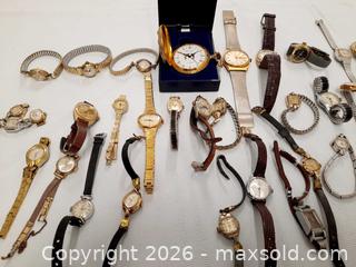 MaxSold Auction: 37 Vintage ladies watches. Mostly Swiss made-35 watches complete with belt/wrist band - Ottawa (Ontario, Canada) SELLER MANAGED Moving Online Auction - Coventry Road (STORAGE)