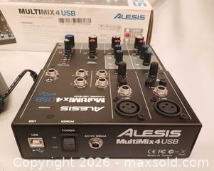 MaxSold Auction: ALESIS MULITIMIX 4 USB 4 Channel USB Mixer in Box - Ottawa (Ontario, Canada) SELLER MANAGED Moving Online Auction - Coventry Road (STORAGE)