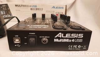 MaxSold Auction: ALESIS MULITIMIX 4 USB 4 Channel USB Mixer in Box - Ottawa (Ontario, Canada) SELLER MANAGED Moving Online Auction - Coventry Road (STORAGE)