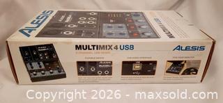MaxSold Auction: ALESIS MULITIMIX 4 USB 4 Channel USB Mixer in Box - Ottawa (Ontario, Canada) SELLER MANAGED Moving Online Auction - Coventry Road (STORAGE)