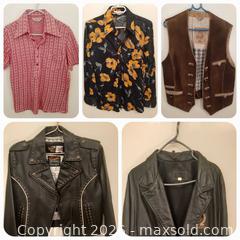 MaxSold Auction: Collection of Canadian/German vintage clothing Harley Davidson jacket, Van Huesen, Aristoc - Ottawa (Ontario, Canada) SELLER MANAGED Moving Online Auction - Coventry Road (STORAGE)