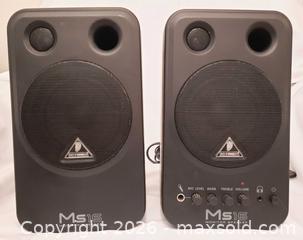 MaxSold Auction: Pair of Behringer Monitor Speakers  - Ottawa (Ontario, Canada) SELLER MANAGED Moving Online Auction - Coventry Road (STORAGE)