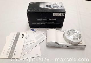 MaxSold Auction: SAMSUNG EK-GC200 Galaxy Camera 2 21X Zoom WiFi Digital Camera in Box - Ottawa (Ontario, Canada) SELLER MANAGED Moving Online Auction - Coventry Road (STORAGE)